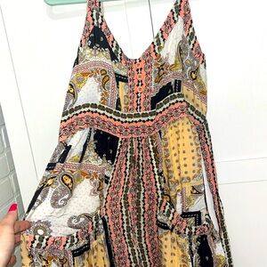 Matilda Jane Perfect Paisley Maxi Dress Size L patchwork pockets